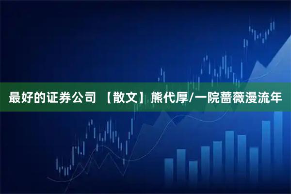 最好的证券公司 【散文】熊代厚/一院蔷薇漫流年